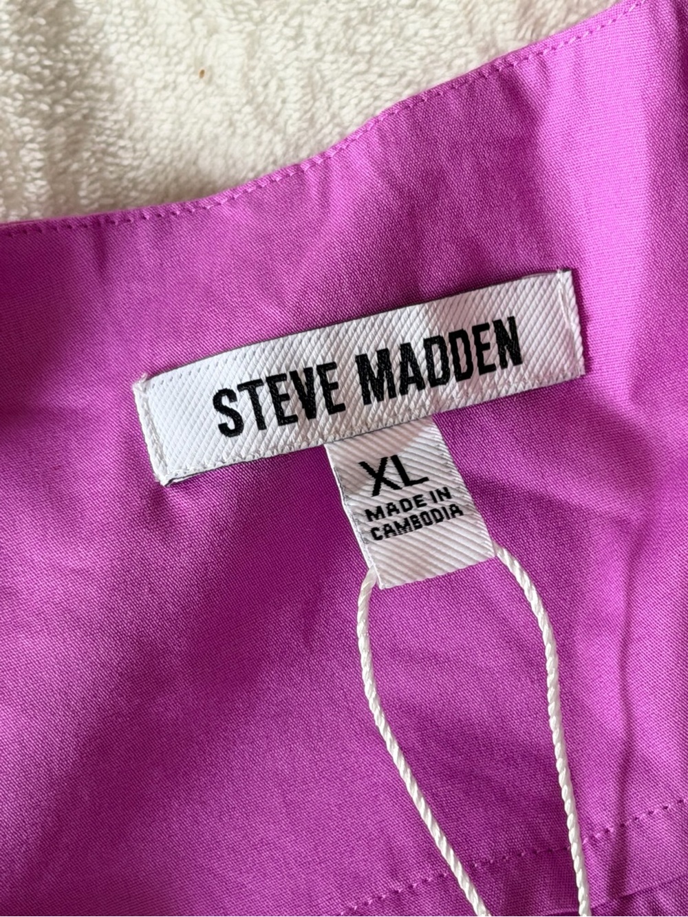 Steve Madden Women’s Magenta Sleeveless Tiered Mini Dress Size XL NWT - Picture 6 of 6